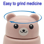 CoaGu 2-Pack Bear Pill Crushers - BPA-Free Dual Grinders, FDA-Compliant Fine Powder, Nursing Home & Travel Essentials