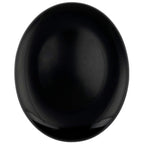 SUNYIK Handcarved Thumb Worry Stone, Polished Palm Pocket Stones Healing Crystals, Oval Black Obsidian