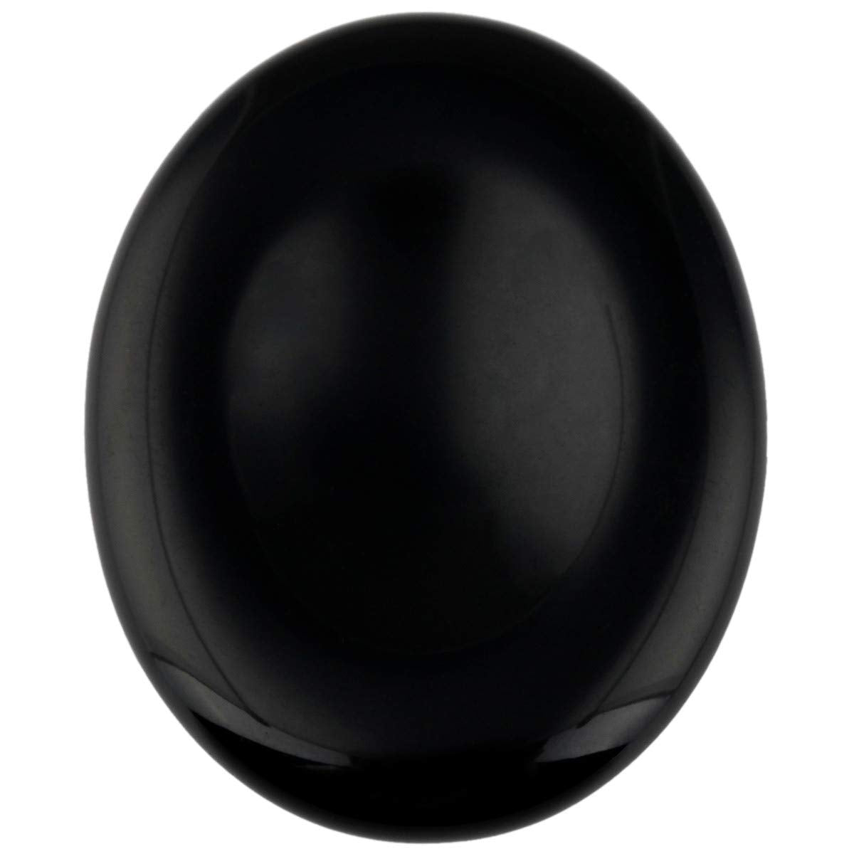 SUNYIK Handcarved Thumb Worry Stone, Polished Palm Pocket Stones Healing Crystals, Oval Black Obsidian