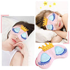 EleCharm 2-Pack Women Girl's Sleeping Eye Mask Princess Crown Eyelash Cosplay Blindfold Travel Party Eye Mask