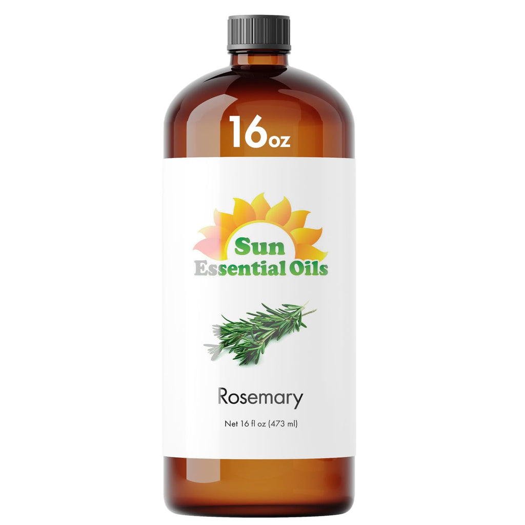 Sun Essential Oils - 16 oz Rosemary Essential Oil for Hair Growth, Skin, Scalp - Drops for Diffuser, Humidifier & Aromatherapy M
