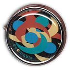GOPILLABLE MIDNIGHT SWIRL PILL BOX PILL CASE for POCKET OR PURSE decorative design pill organizer for travel small pill box/pill