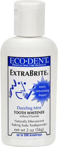 Eco-Dent ExtraBrite Baking Soda Toothpowder, Mint - Fluoride-Free Toothpaste Powder, SLS-Free Tooth Powder with Oxidizing Calciu