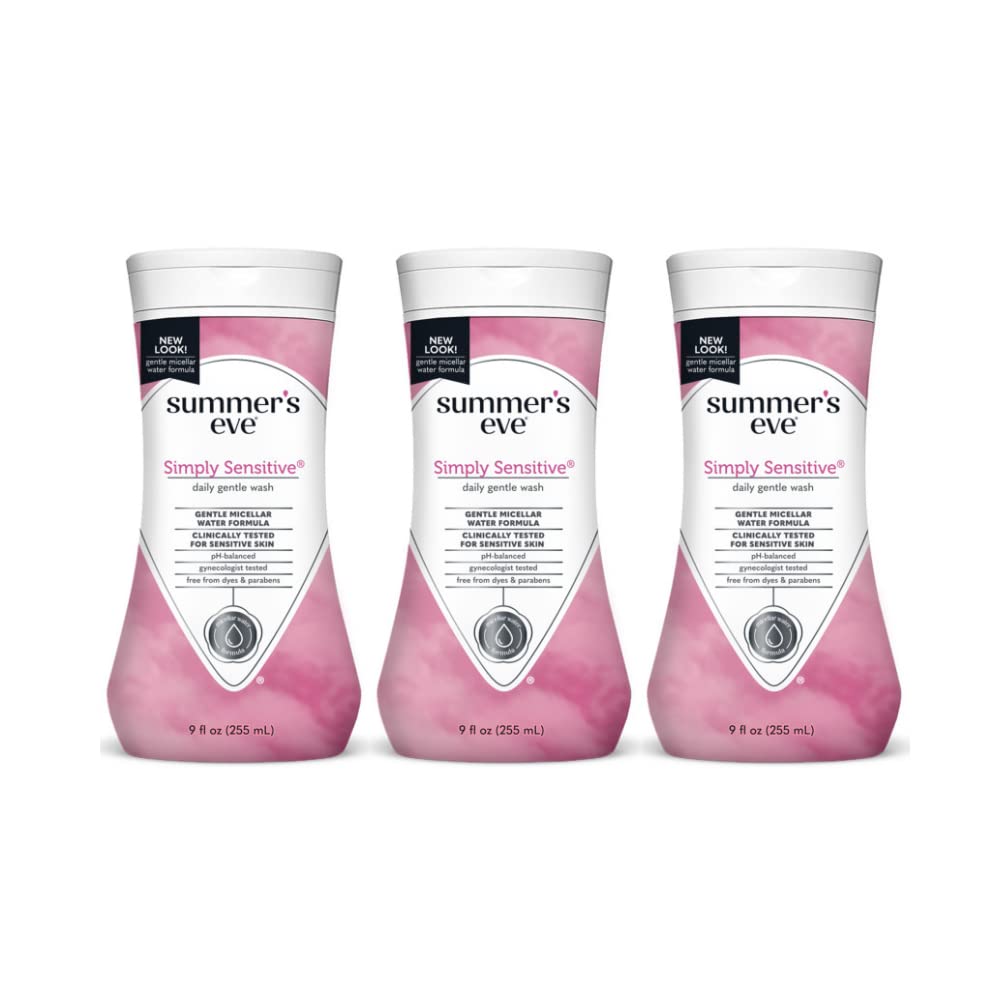 Summer's Eve Cleansing Wash, Simply Sensitive, 9 Fl Oz (Pack of 3)