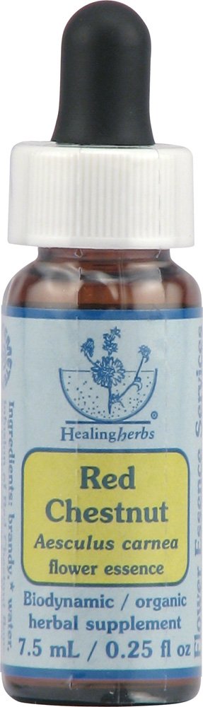 Flower Essence Services Healing Herb Supplement Dropper, Red Chestnut, 0.25 Fluid Ounce