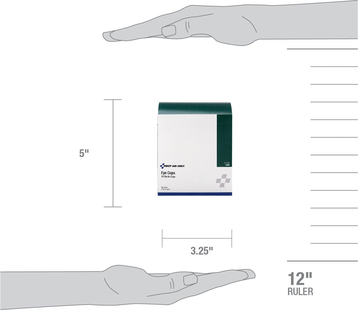 First Aid Only - 7-110 Sterile Eye Cups, 10 Per Box