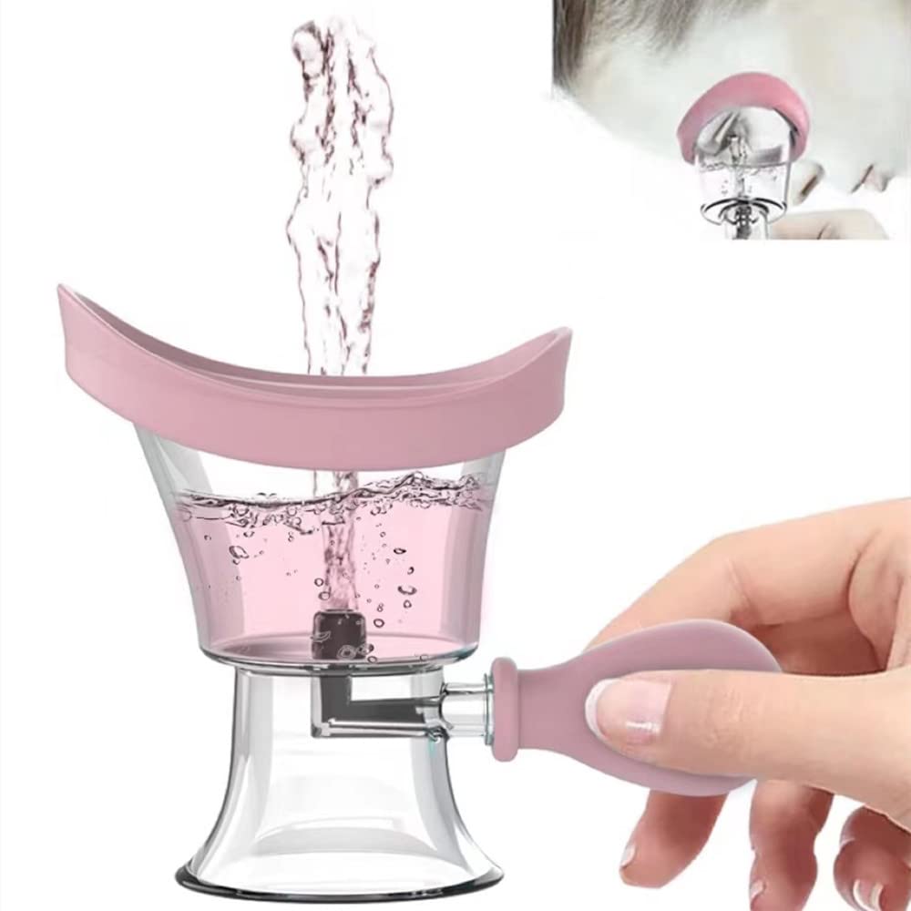 Eye Wash Cup,Eye Wash Cleaner Kit Silicon Manual Air Pressure Eye Cleaning Cup Tool Effective Eye Rinse Clean Dust Makeup Irrita