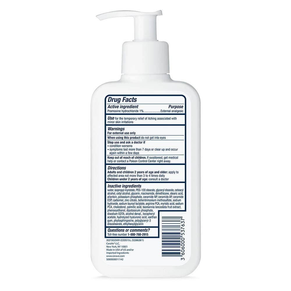 CeraVe Itch Relief Moisturizing Lotion, 8 oz, Dry Skin Relief, Fragrance-Free (Pack of 2)