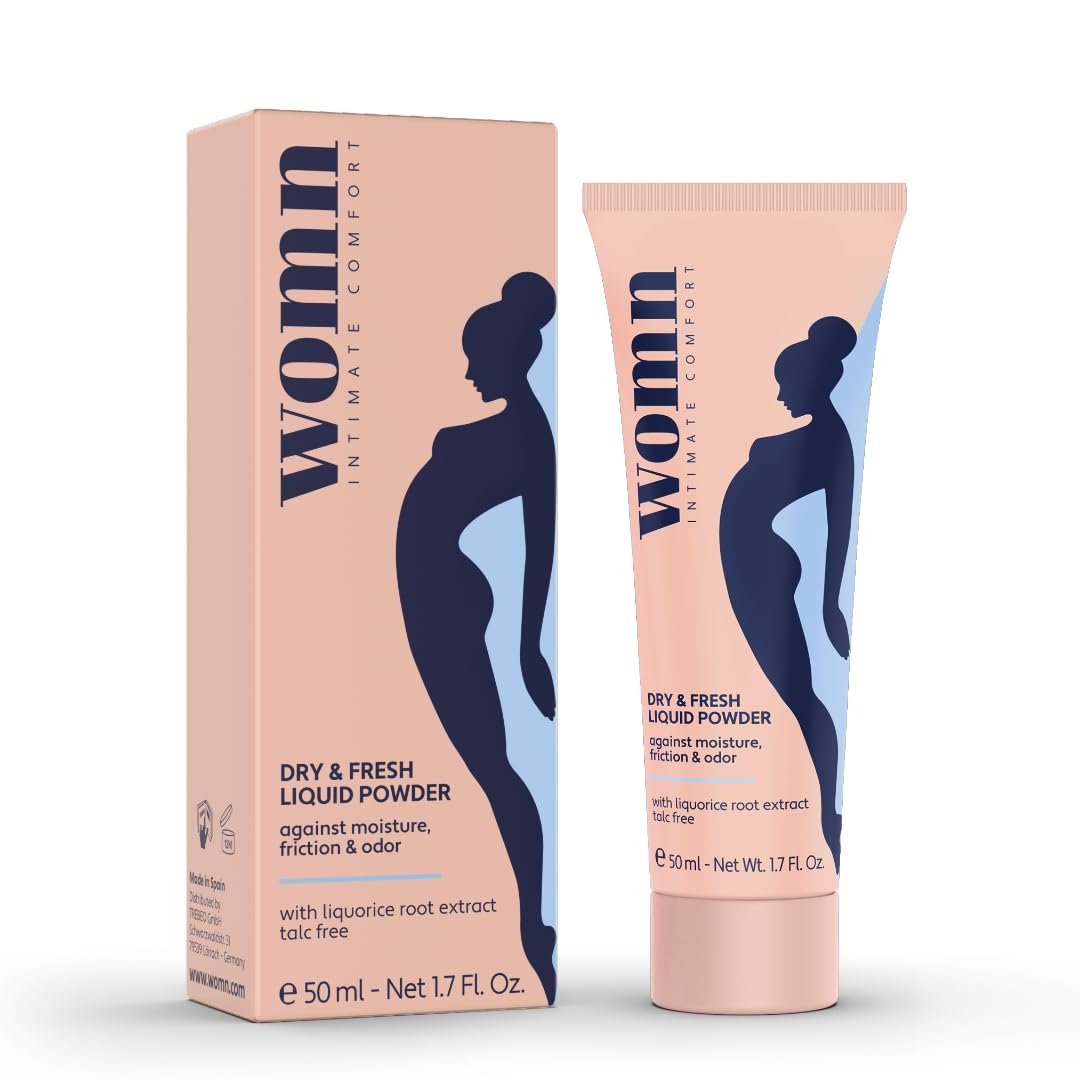 womn Intimate Comfort DRY & FRESH LIQUID POWDER - talc-free liquid body powder against moisture, chafing & odor, 1.7 Fl. Oz.