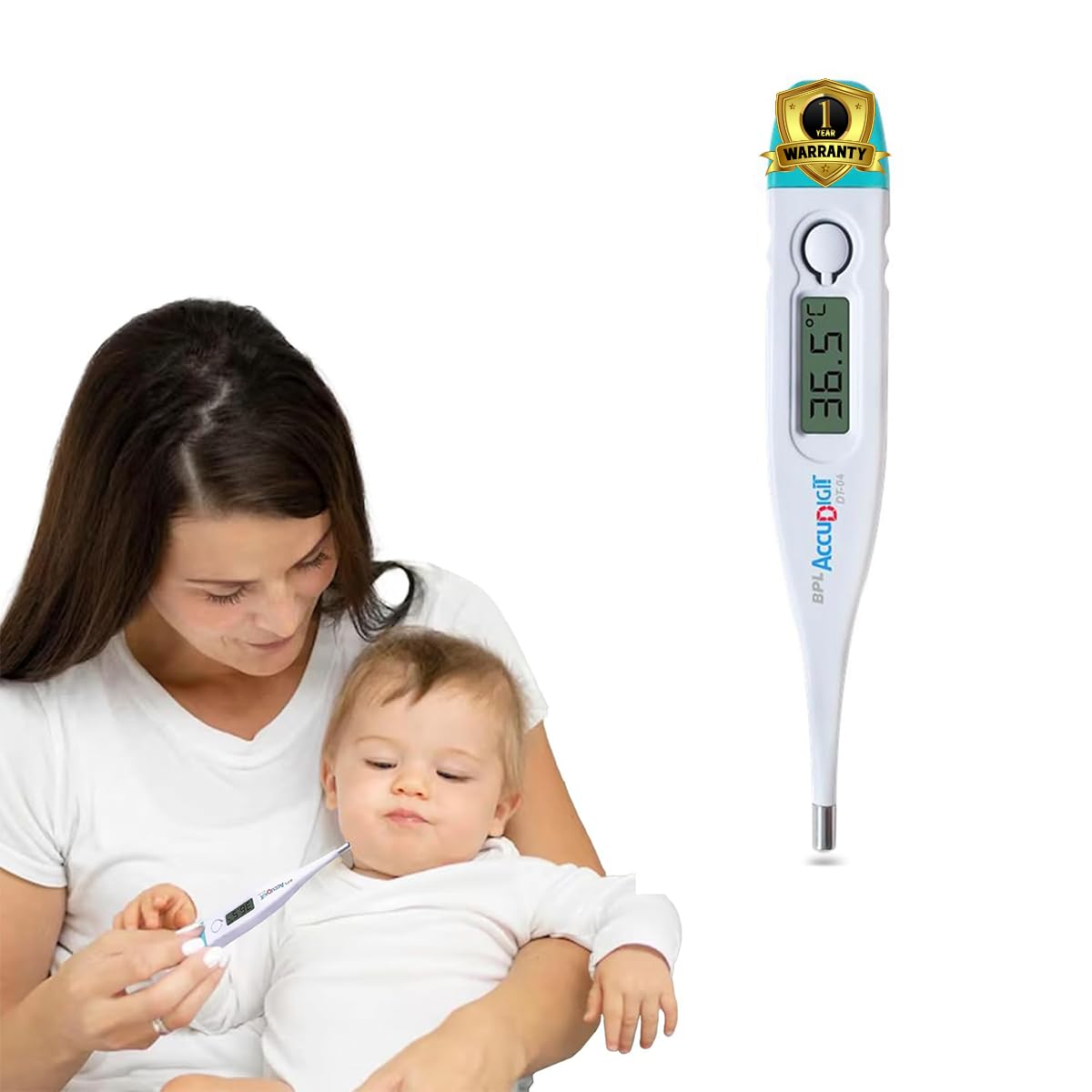 Bpl Medical Technologies Accudigit Dt04 MercuryFree Digital Thermometer With Quick Measurement Of Oral & Underarm Temperature 