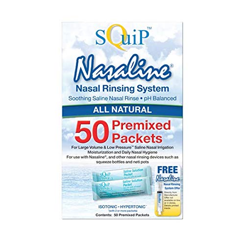 Squip Nasaline Salt 50 Pre-mixed saline packets