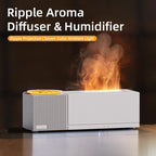 Essential Oil Diffuser, Ripple Projection Vibe Flame Oil Diffuser - Aromatherapy Aroma Humidifier, Upgrade 7 Flame Colors Noisel