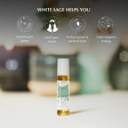 Californian White Sage Essential Oil Roll-On Blend by Aromafume | 10ml/0.33 fl oz | Aromatherapy Oil for Cleansing Negative Ener