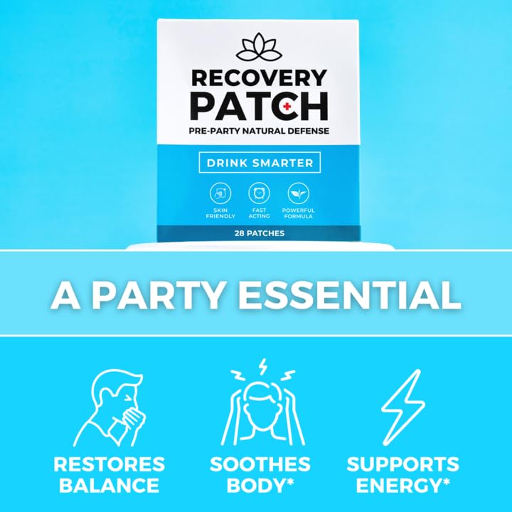 Party Treats Recovery Patches 56 Pack (Two 28 Packs) - Wake Up Refreshed & Energized with Our 100% Natural Ingredients Patch - I