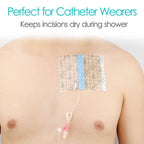 50Pcs Waterproof Shower Protector Bandage 4x4.7 inch for Chest Chemo Port Dialysis Catheter Shower Cover Hemodialysis Surgery In