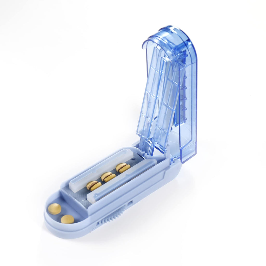 Multiple Pill Splitter, Adjustable Pill Cutter, Stainless Steel Cutting Blade & Blade Guard, with Accurate Pill Alignment, for C