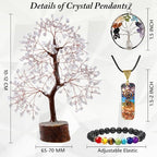 Clear Quartz Crystal Trees for Home and Office Decoration, Chakra Healing Crystals Feng Shui Handmade Trees for Positive Energy,
