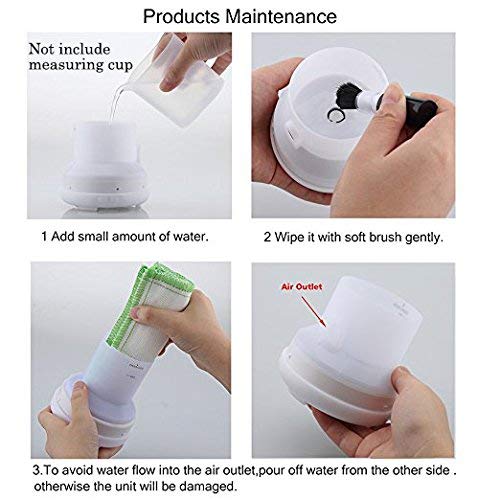 URPOWER 2nd Version Essential Oil Diffuser with Adjustable Mist Mode Waterless Auto Shut-Off and 7 Color LED Lights for Home Off