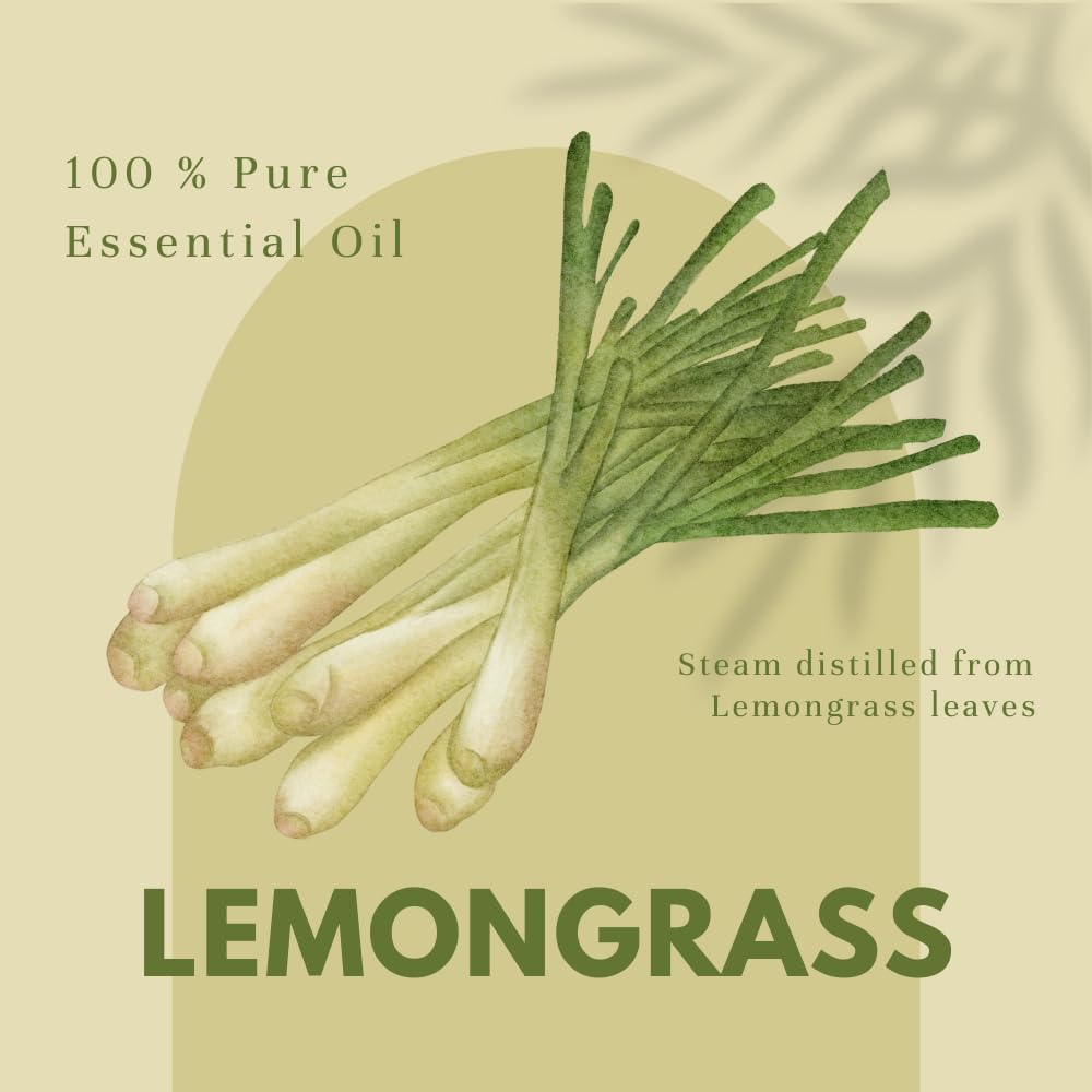 Lemongrass Essential Oil - 16 fl oz - Aluminum Bottle - 100% Essential Oil - GreenHealth