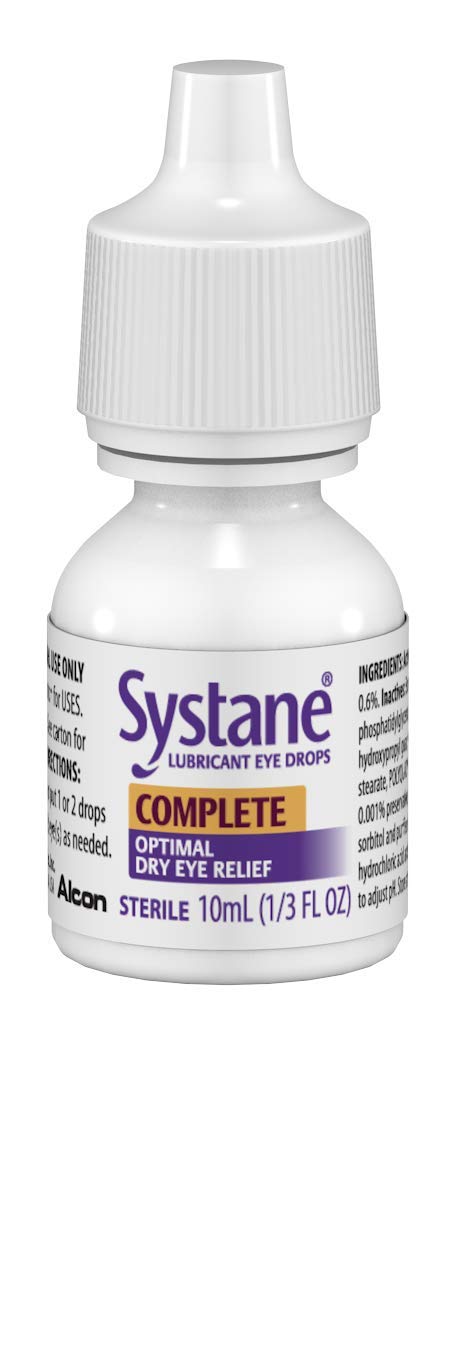 Systane Complete Lubricant Eye Drops, 0.34 Fl Oz, Twin Pack (Pack of 2)