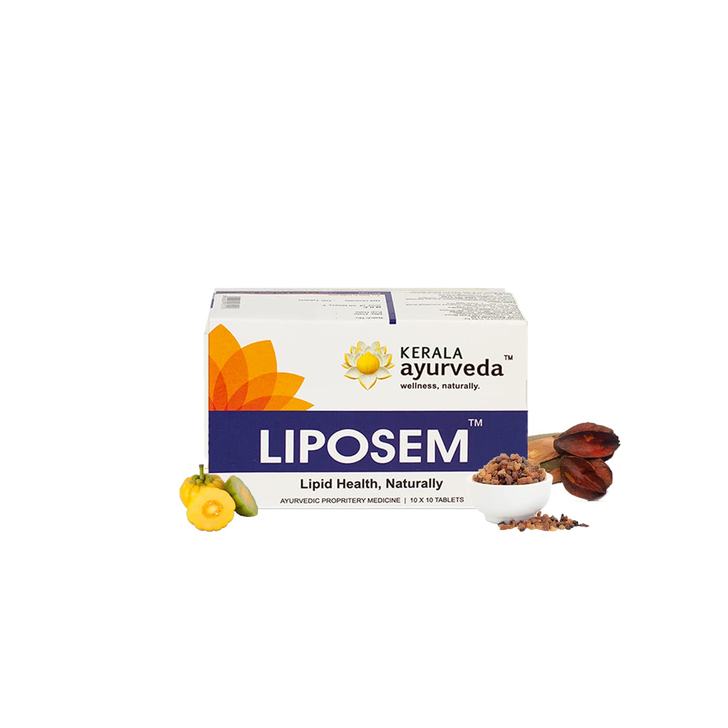 Kerala Ayurveda Liposem | For Managing Normal Blood Lipid Levels | With Vrikshamla, Guggulu, Arjuna