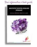 Sugandha Wellness Amethyst Healing Crystal Necklace - Protection, Stress Relief & Luck. Brings Clarity. Calms Mind. Jewelry Gift