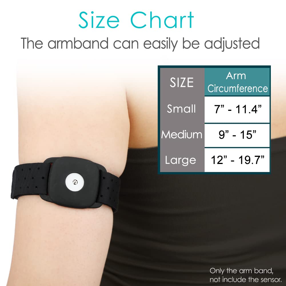 Sensor Covers for Freestyle Libre 1 & 2 14 Day, Mesh Breathable Armband Protection Shield Arm & Leg Band Flexible Diabetic Holde