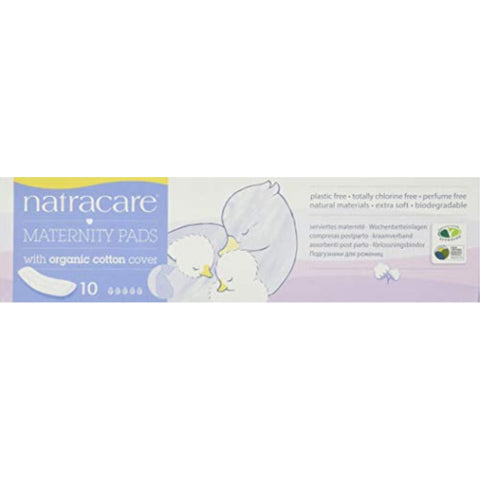 Natracare Maternity Pads 10 Ct, 5 Boxes (50 Pads Total)