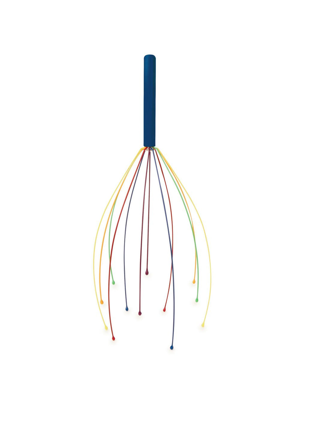 Kikkerland Colorful Handheld Portable Hair Head Scratcher Scalp Whisk Stress Relief, Relaxation, Massager