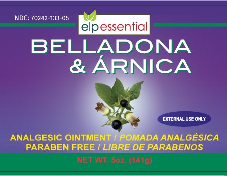 Belladona and Arnica Analgesic Ointment 5 oz (141g) Paraben Free