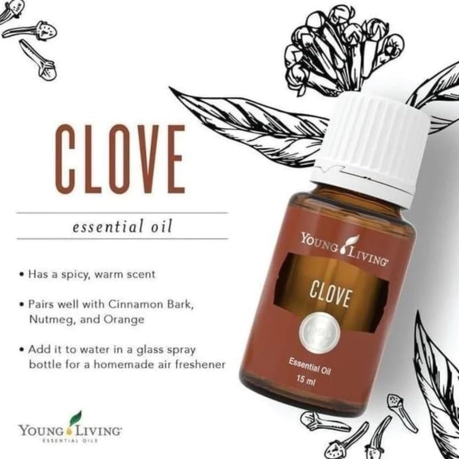 Young Living Clove Essential Oil - 15ml Bottle for Aromatic and Topical Use - Aromatherapy - Warm, Stimulating Aroma That Provid