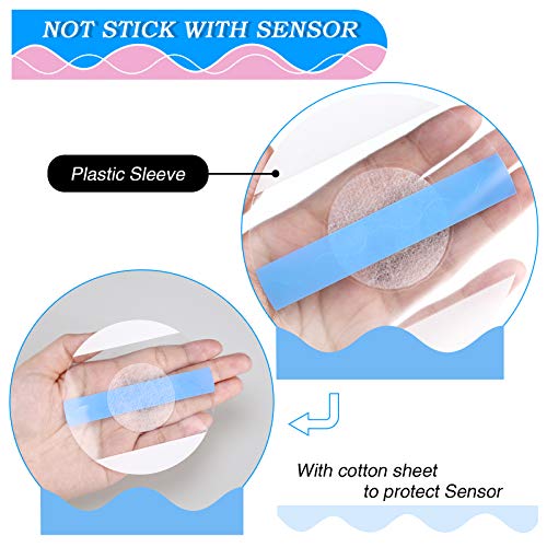 Nuanchu 48 Pack Sensor Covers Compatible with Freestyle Libre 1/2/3,Waterproof CGM Sensor Patches, Glucose Monitor Protector Lon