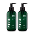ALOH Sanitizing Hand Gel 2-pack | Peppermint Eucalyptus + Aloe | 70% Alcohol Hydrating Hand Sanitizer Gel with Essential Oil, fo