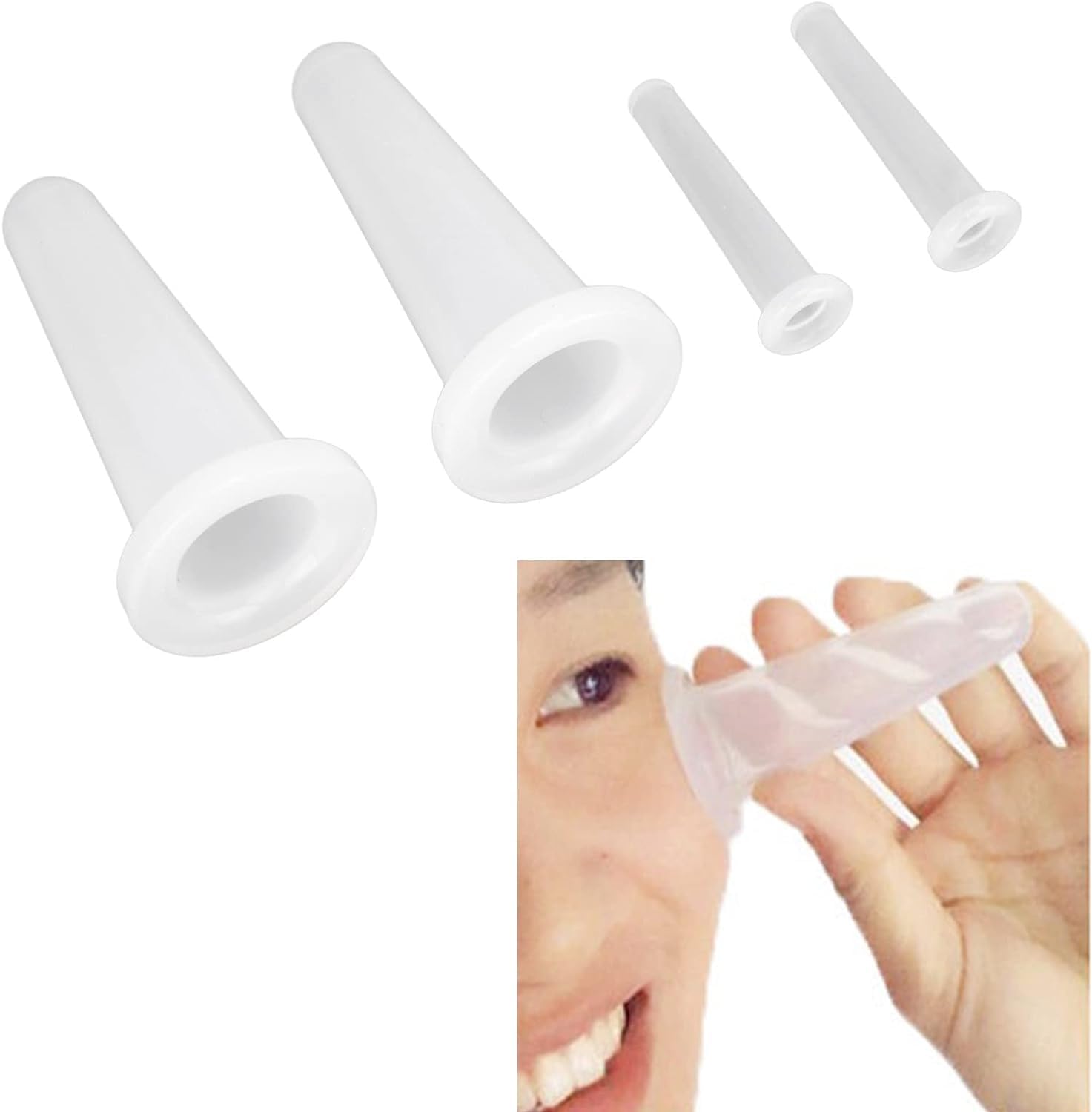 4Pcs Transparent Massage Cupping Set Silicone Mini Facial Cups Face Massager Helper Skin Care Neck Back Eyes Massaging Cup Safe