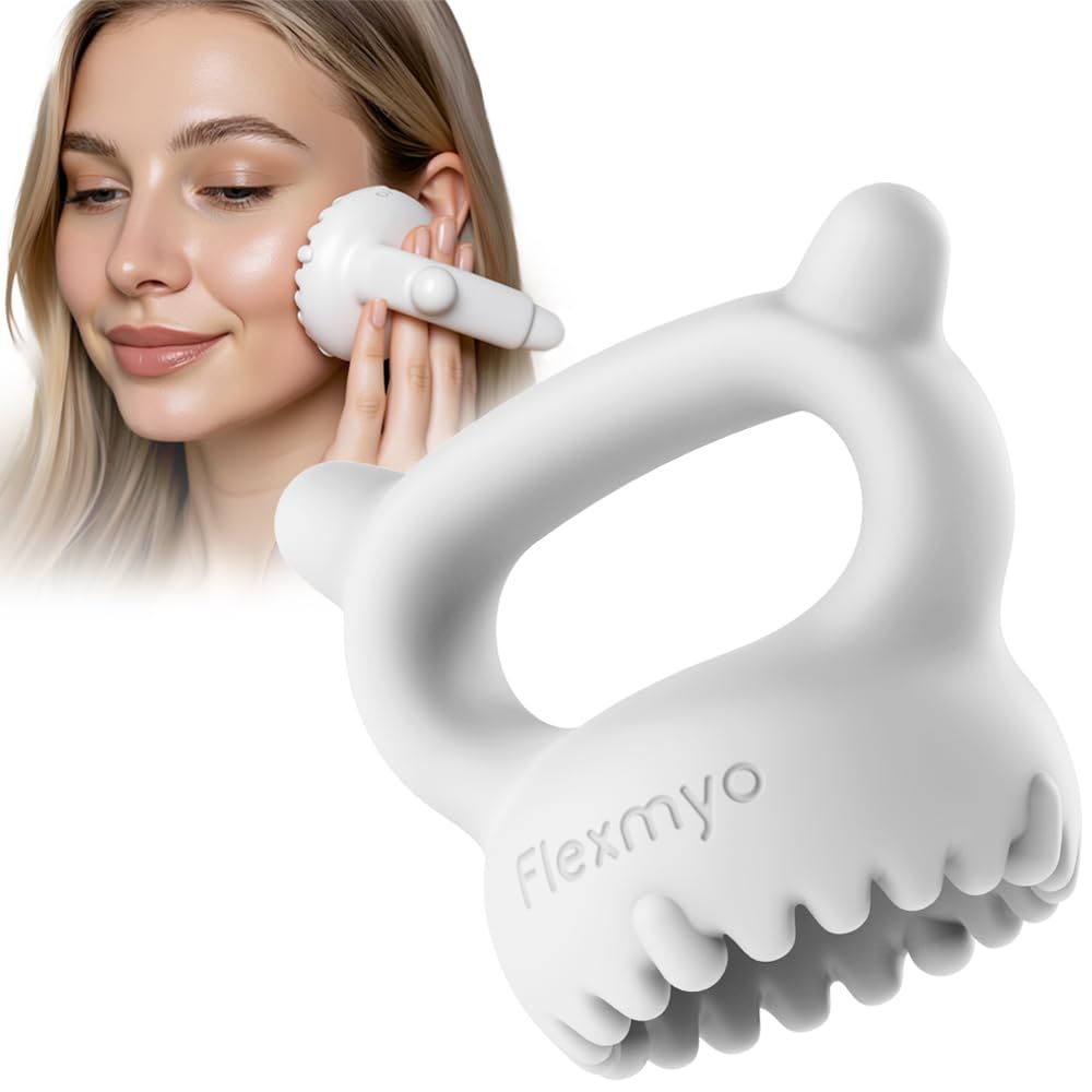 Flexmyo Ceramic Kettlebell Gua Sha Fascia Tool. K-Beauty US Patented, Face & Body Massager for Lymphatic Drainage, Cellulite, Mu