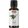 NOW Essential Oils, Sage Oil, Normalizing Aromatherapy Scent, Steam Distilled, 100% Pure, Vegan, Child Resistant Cap, 1-Ounce
