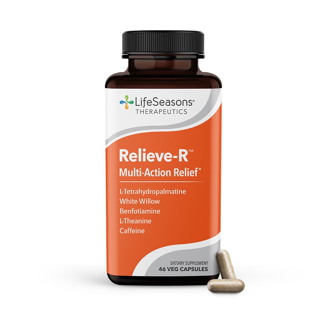 LifeSeasons Relieve-R - Eases Daytime Aches & Discomfort - Relaxes Muscles - Calms The Nervous System - Reduces Inflammation & I