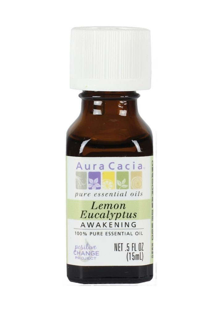 Aura Cacia Aromatherapy Lemon Eucalyptus Essential Oil 1/2 Oz. Bottle