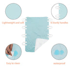 Bed Pads for Incontinence Washable Positioning Bed Pad with 8 Handles Washable Reusable Incontinence Mattress Protector Waterpro