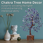 Lapis Lazuli Crystal Tree Meditation Accessories - Tree of Life Money Tree - Real Gemstones Crystal Decor Promotes Positive Ener