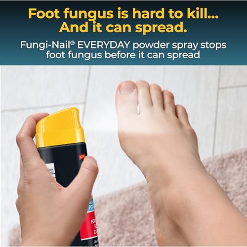 Fungi-Nail Everyday Anti-Fungal Powder Spray, Stops Foot Fungus, Prevents Most Athletes Foot, Absorbs Wetness to Fight Odor, Tal