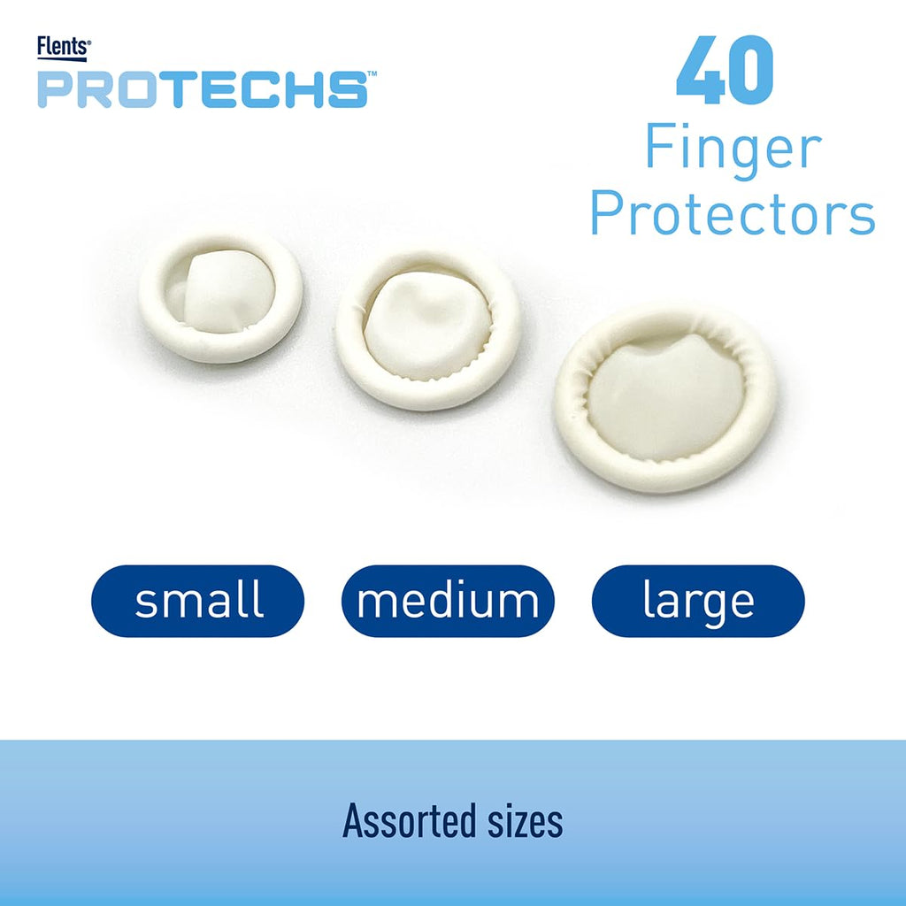 Acu-Life Finger & Toes Cots, Rubber, Assorted Sizes (S/M/L), 40 Count - packaging may vary