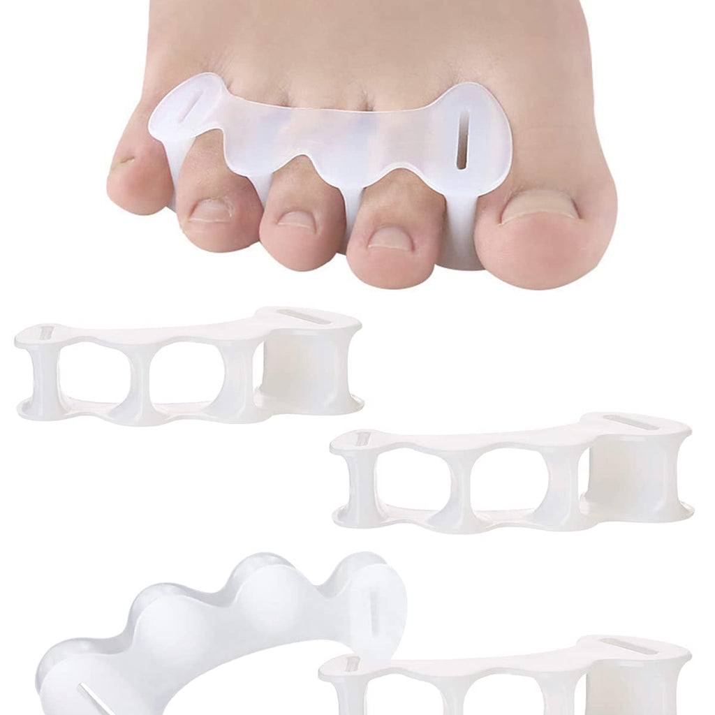 Golbylicc 2Pairs Toe Separators Toe Spacers for Women Men to Correct Bunion, Relieve Feet Pain, Foot Alignment, Toe Straightener