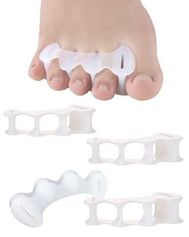 Golbylicc 2Pairs Toe Separators Toe Spacers for Women Men to Correct Bunion, Relieve Feet Pain, Foot Alignment, Toe Straightener