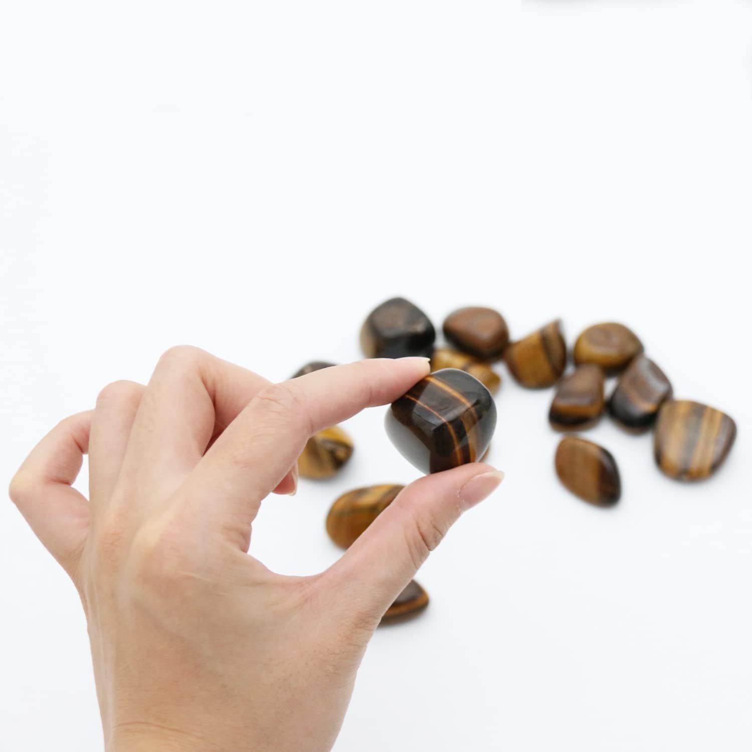 Tumbled Polished Natural Tiger's Eye Stones, Crystals and Healing Stones Quartz Bulk for Wicca, Reiki, Healing Energy, Chakra St