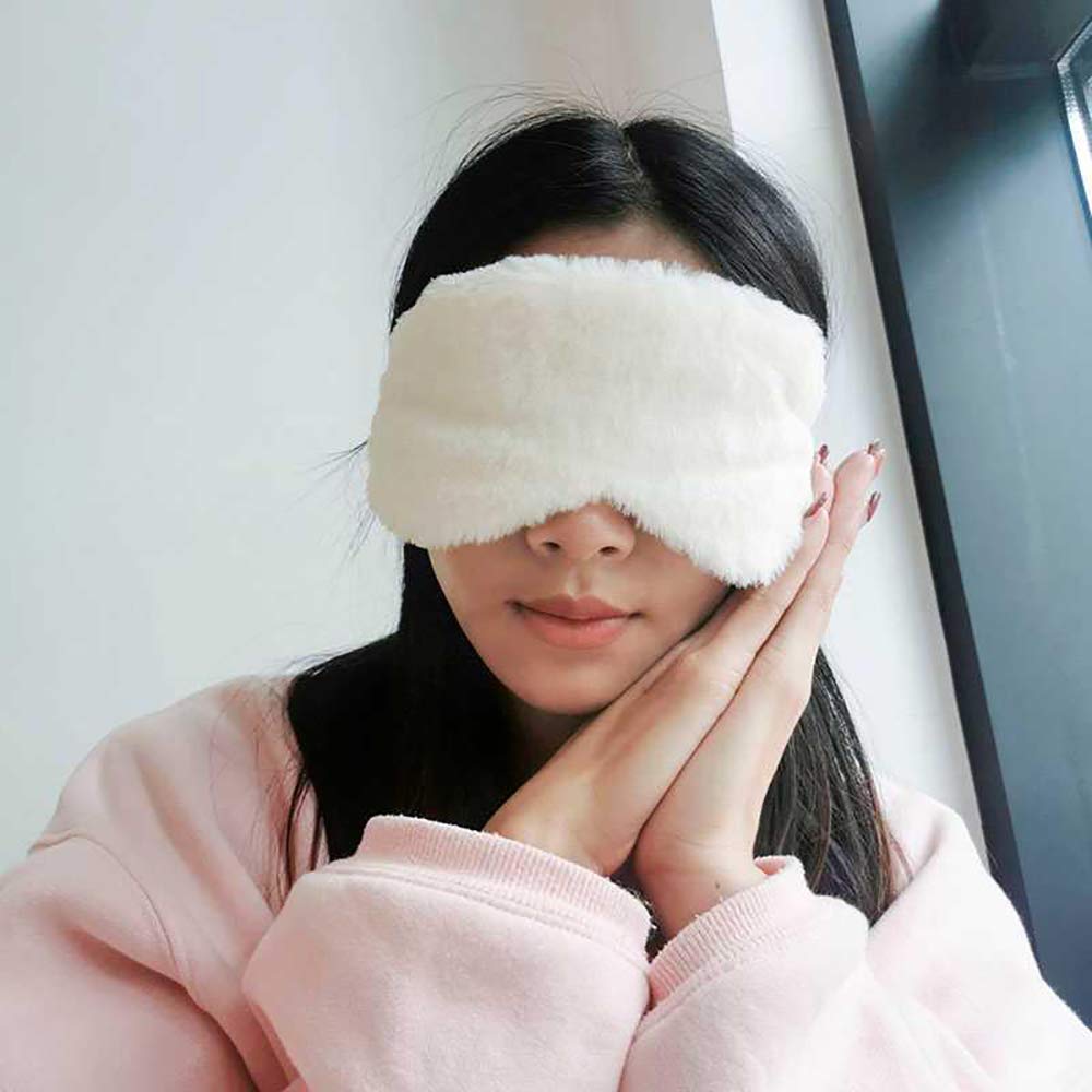 RAYNAG 4 Pack Plush Eye Mask Soft Sleeping Blindfold Eye Cover for Sleepover Gift Birthday Party Favors, Comfortable Silky Fabri