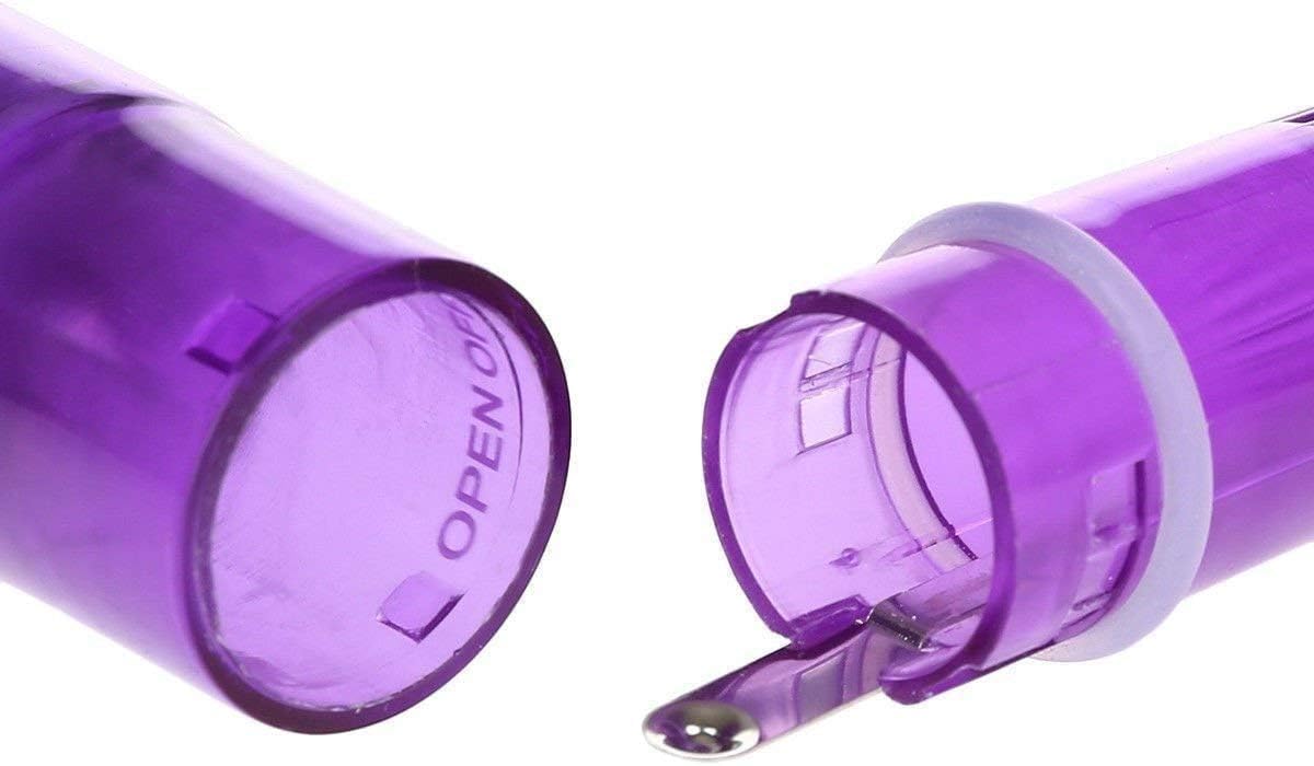 Finever Small Mini Massager Portable Pen for Body Face, Neck, Head,Back Massage with 4 Heads (1PK Purple)
