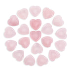 Nvzi Tumbled Polished Natural Rose Quartz Heart Stones, Crystals and Healing Stones Quartz Bulk for Wicca, Reiki, Healing Energy
