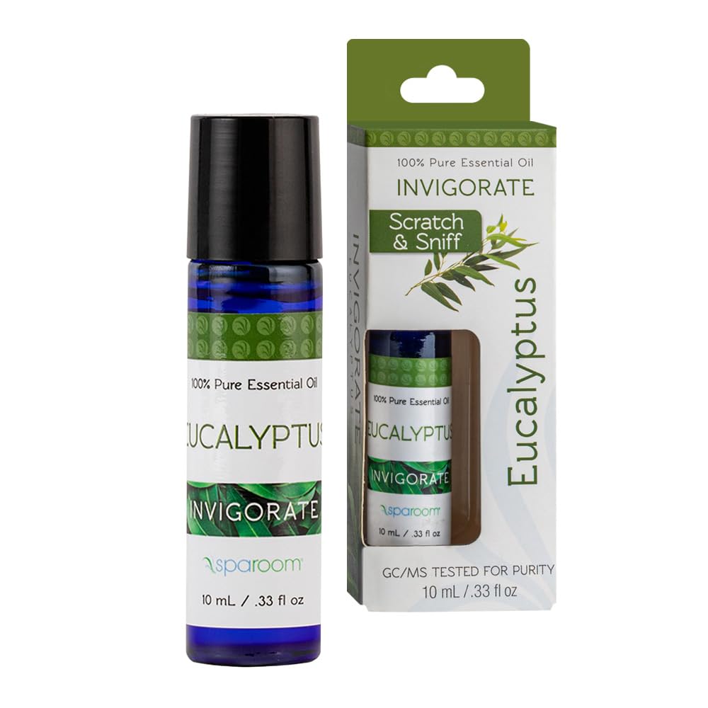 SpaRoom Aromatherapy 100% Pure Essential Oils for Diffusers and Air Freshners, Invigorate Eucalyptus, 10 mL