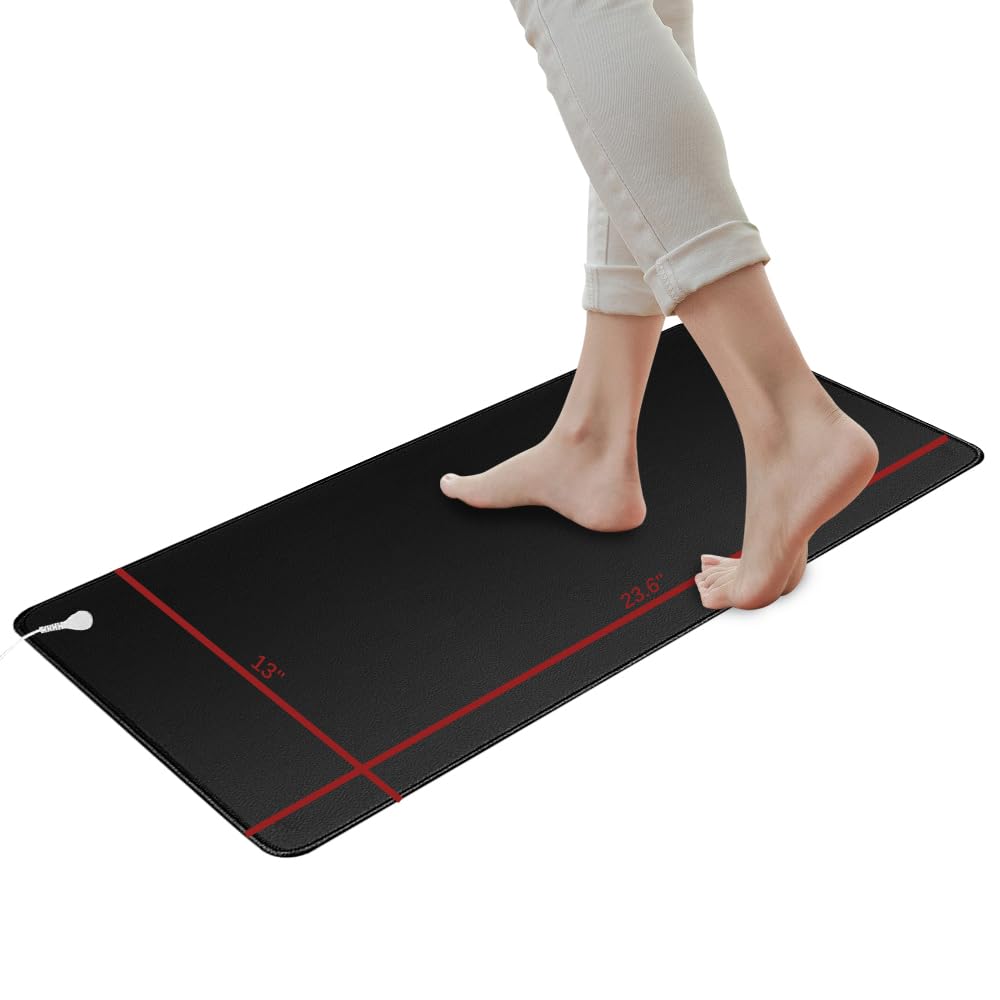 Grounding Mat for Improved Sleep, Reduced Anxiety, Pain, Headache Relief, Health Balance. Grounded Therapy. Connect to Earth Whi